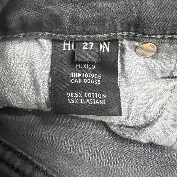 Hudson Krista Ankle Skinny Jeans Solid Gray Size 27 - Picture 10 of 12